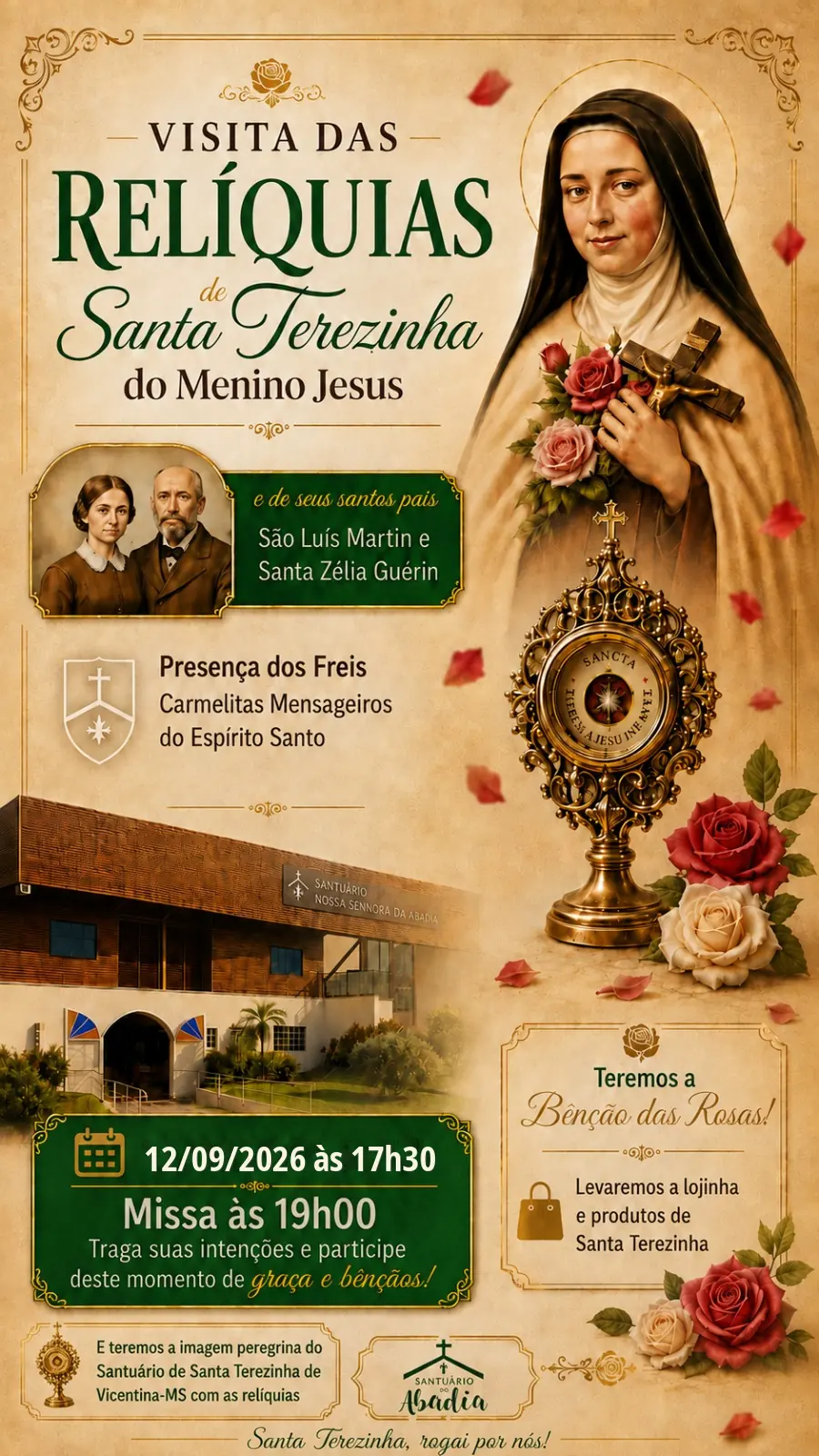 Visita das Relíquias de Santa Teresinha do Menino Jesus e de seus santos pais