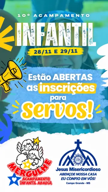 10º Acampamento Infantil — inscrições abertas para servos