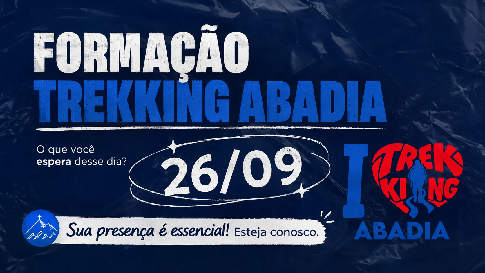 Formação Trekking Abadia em 26 de setembro — sua presença é essencial